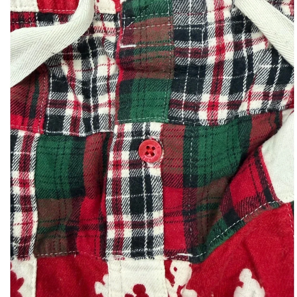 Disney Parks Mickey Mouse Christmas Patchwork Plaid Flannel Pajama Pants XL Red - Picture 7 of 10